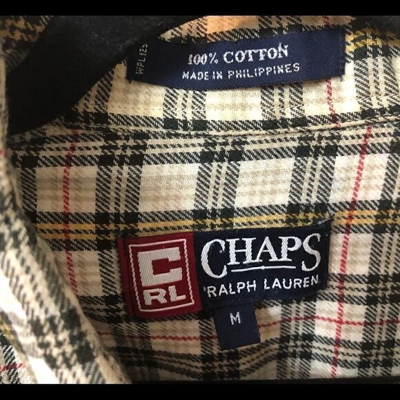 Chaps plaid light flannel type button down shirt - Picture 3 of 5
